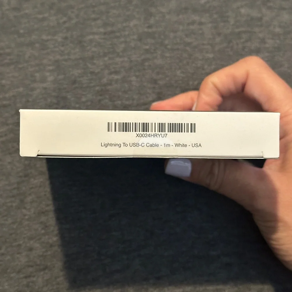 8 Pin Connector to USB-C Charge & Sync Cable, White, 39” Cable